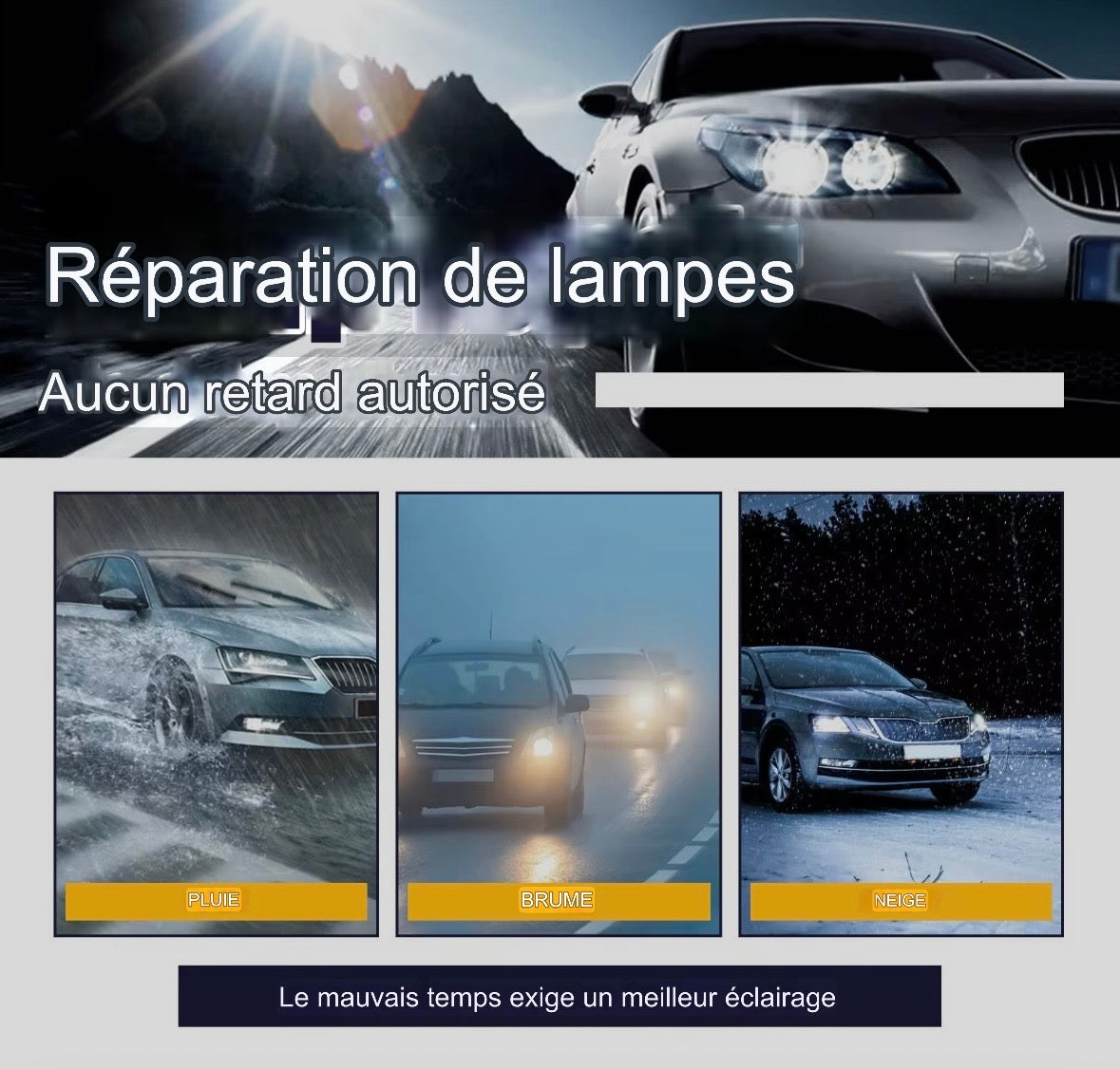 Rayhong, Kit de remise a neuf et restauration  de phare de voiture 100 ml